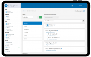 EZ Dine Studio Permission Groups
